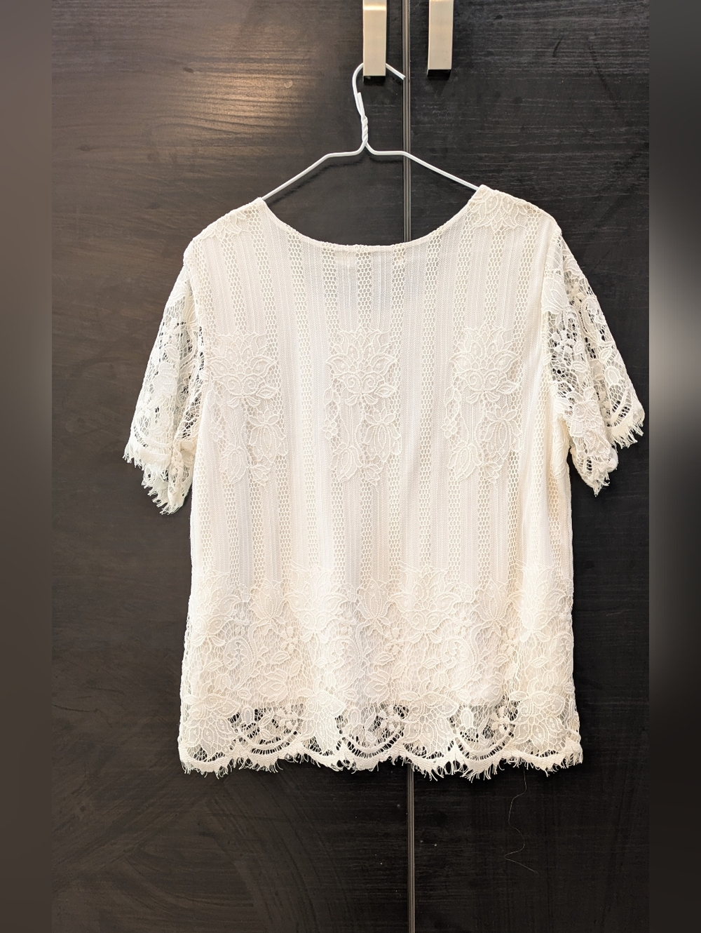 Chance or Fate Cream Lace Short Sleeve Blouse - Picture 5 of 7